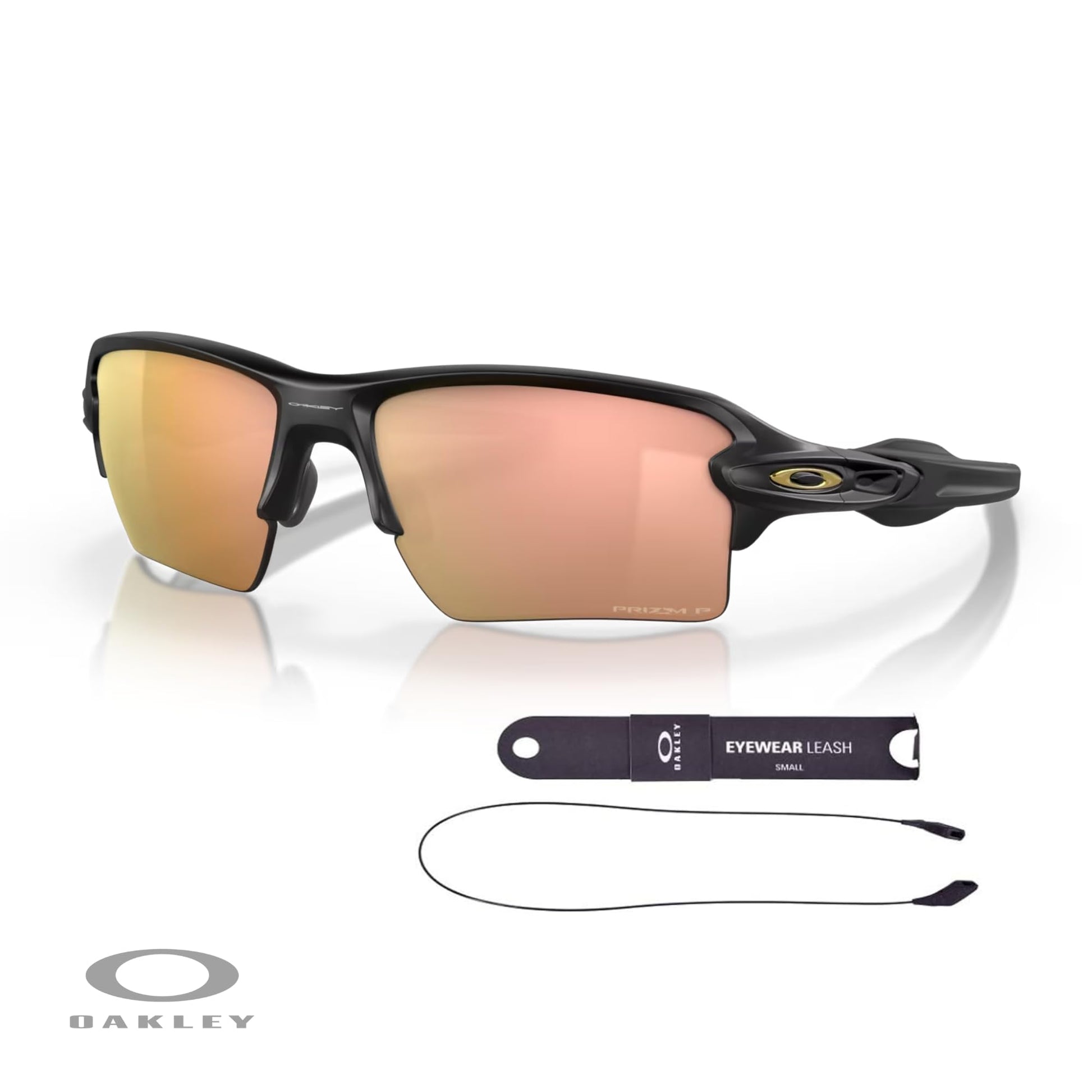 Oakley Flak 2.0 XL OO9188 Rectangle Sunglasses For Men + BUNDLE Leash + Designer iWear Care Kit - 7DAY'S