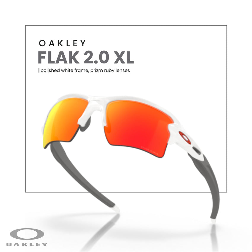 Oakley Flak 2.0 XL OO9188 Rectangle Sunglasses For Men + BUNDLE Leash + Designer iWear Care Kit - 7DAY'S