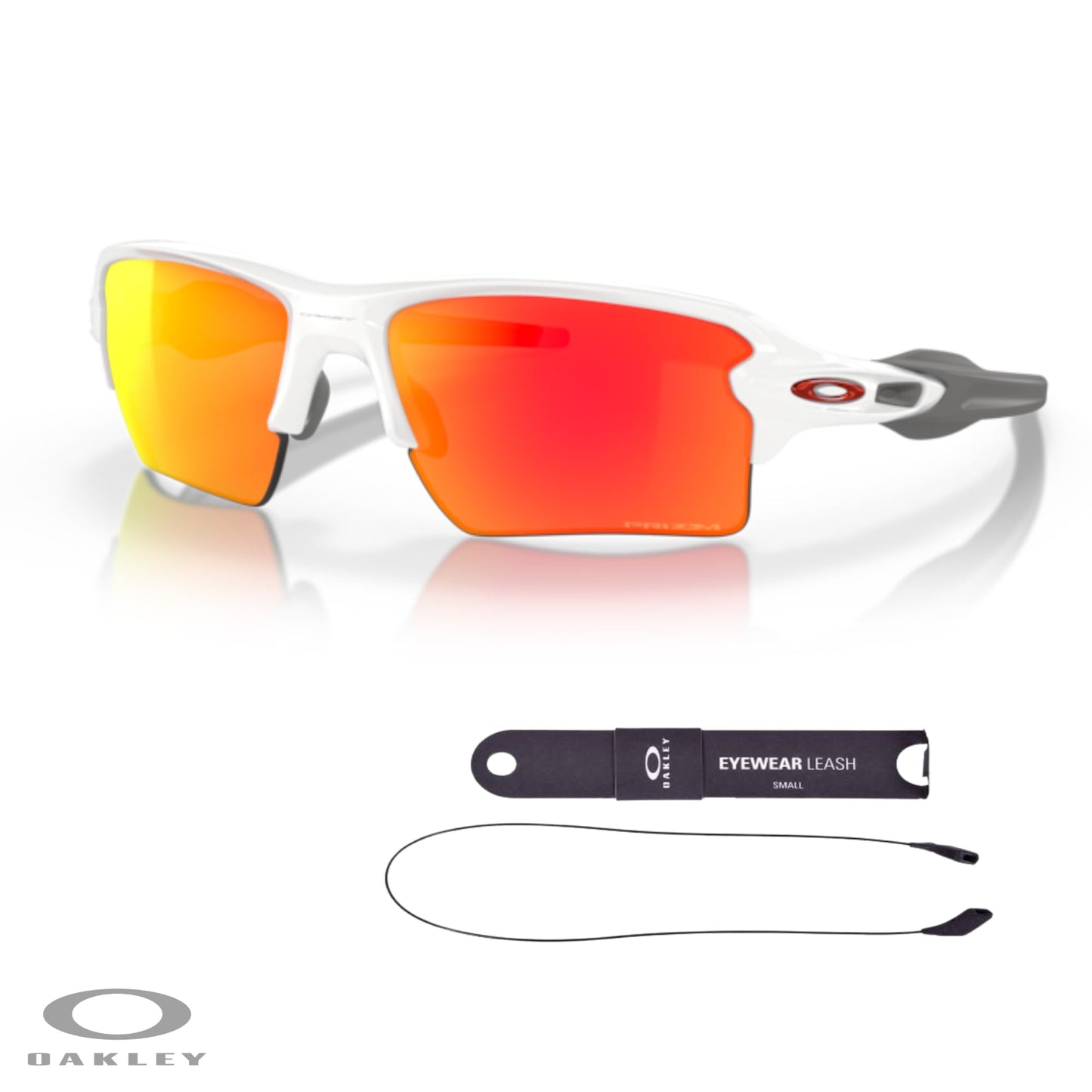 Oakley Flak 2.0 XL OO9188 Rectangle Sunglasses For Men + BUNDLE Leash + Designer iWear Care Kit - 7DAY'S