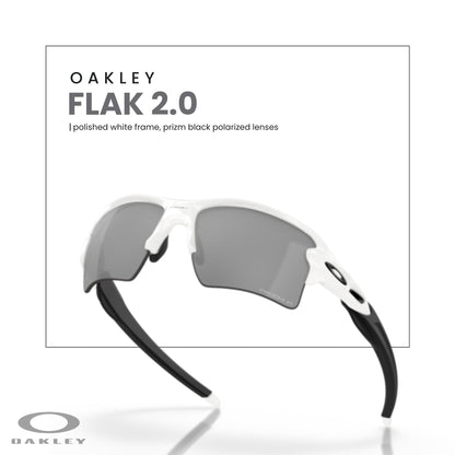 Oakley Flak 2.0 XL OO9188 Rectangle Sunglasses For Men + BUNDLE Leash + Designer iWear Care Kit - 7DAY'S