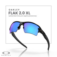 Oakley Flak 2.0 XL OO9188 Rectangle Sunglasses For Men + BUNDLE Leash + Designer iWear Care Kit - 7DAY'S