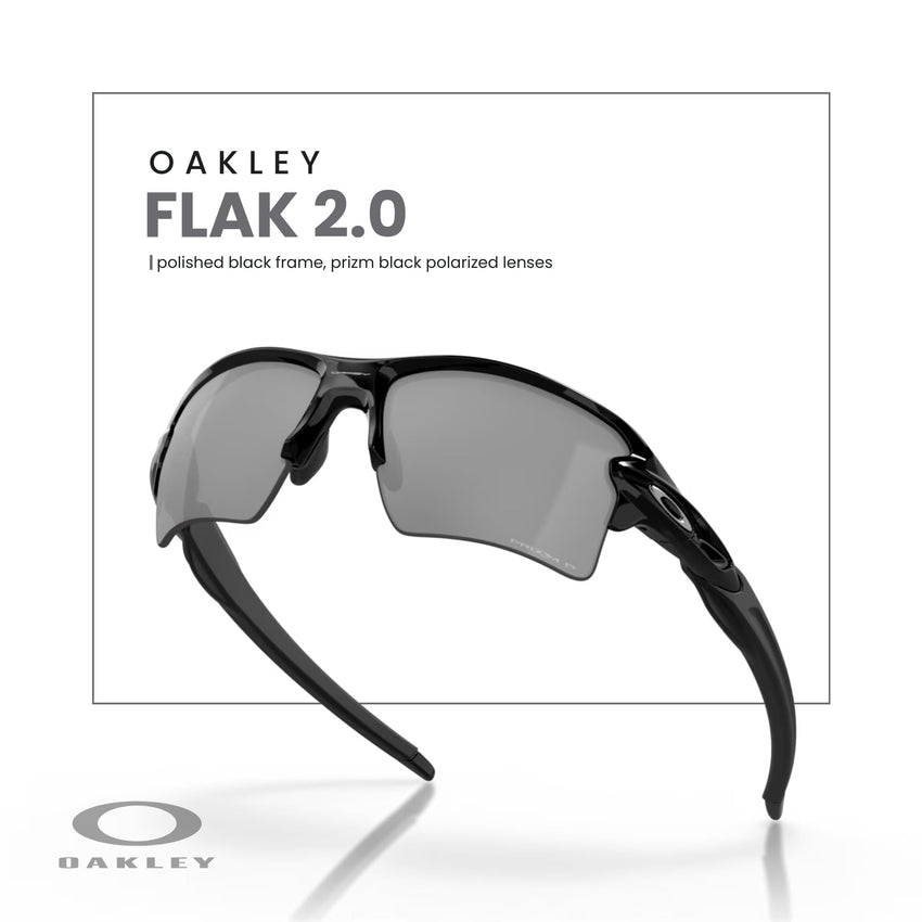 Oakley Flak 2.0 XL OO9188 Rectangle Sunglasses For Men + BUNDLE Leash + Designer iWear Care Kit - 7DAY'S