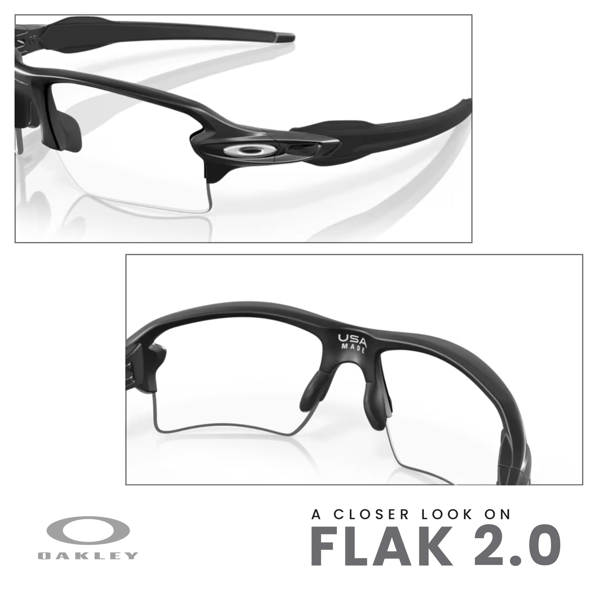 Oakley Flak 2.0 XL OO9188 Rectangle Sunglasses For Men + BUNDLE Leash + Designer iWear Care Kit - 7DAY'S