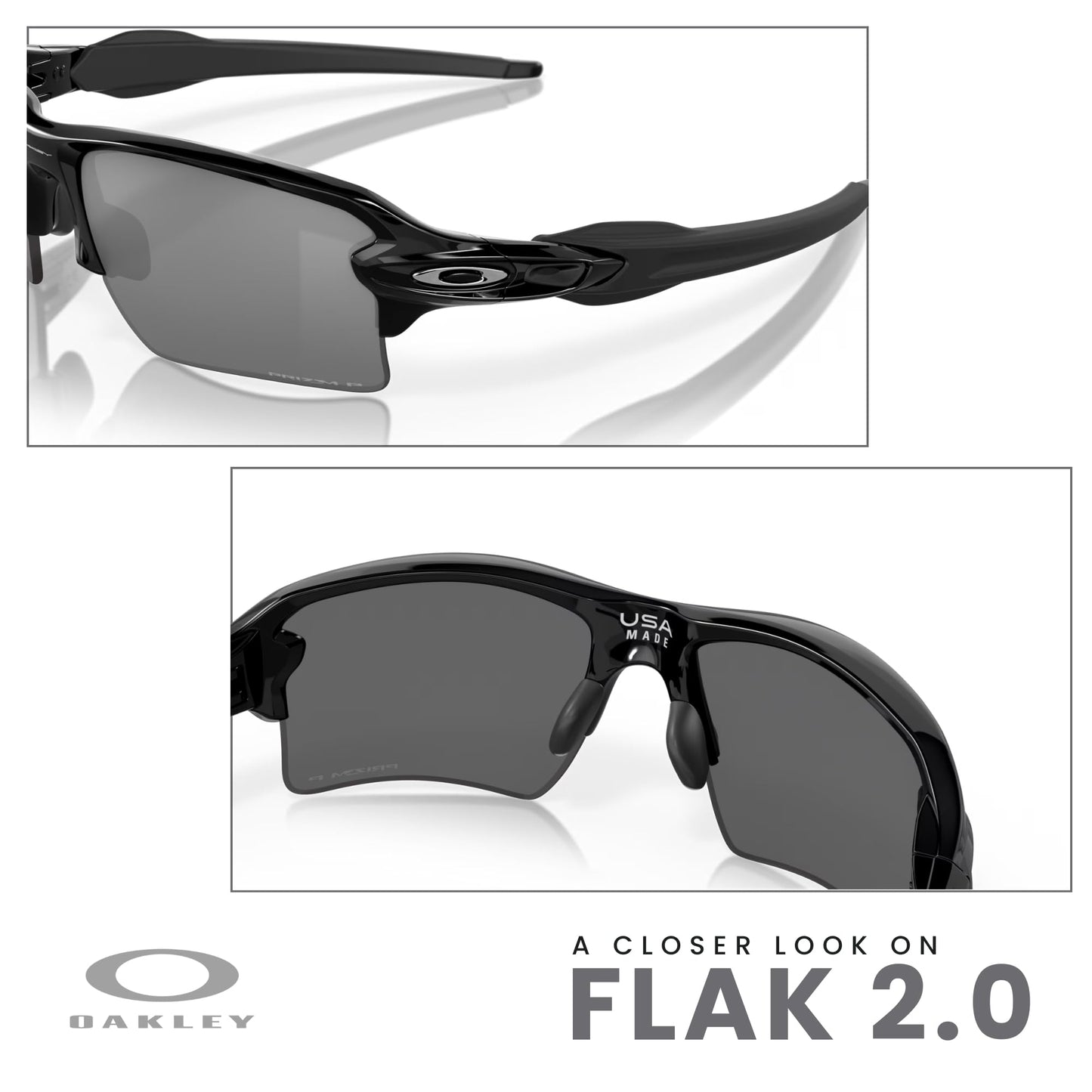 Oakley Flak 2.0 XL OO9188 Rectangle Sunglasses For Men + BUNDLE Leash + Designer iWear Care Kit - 7DAY'S