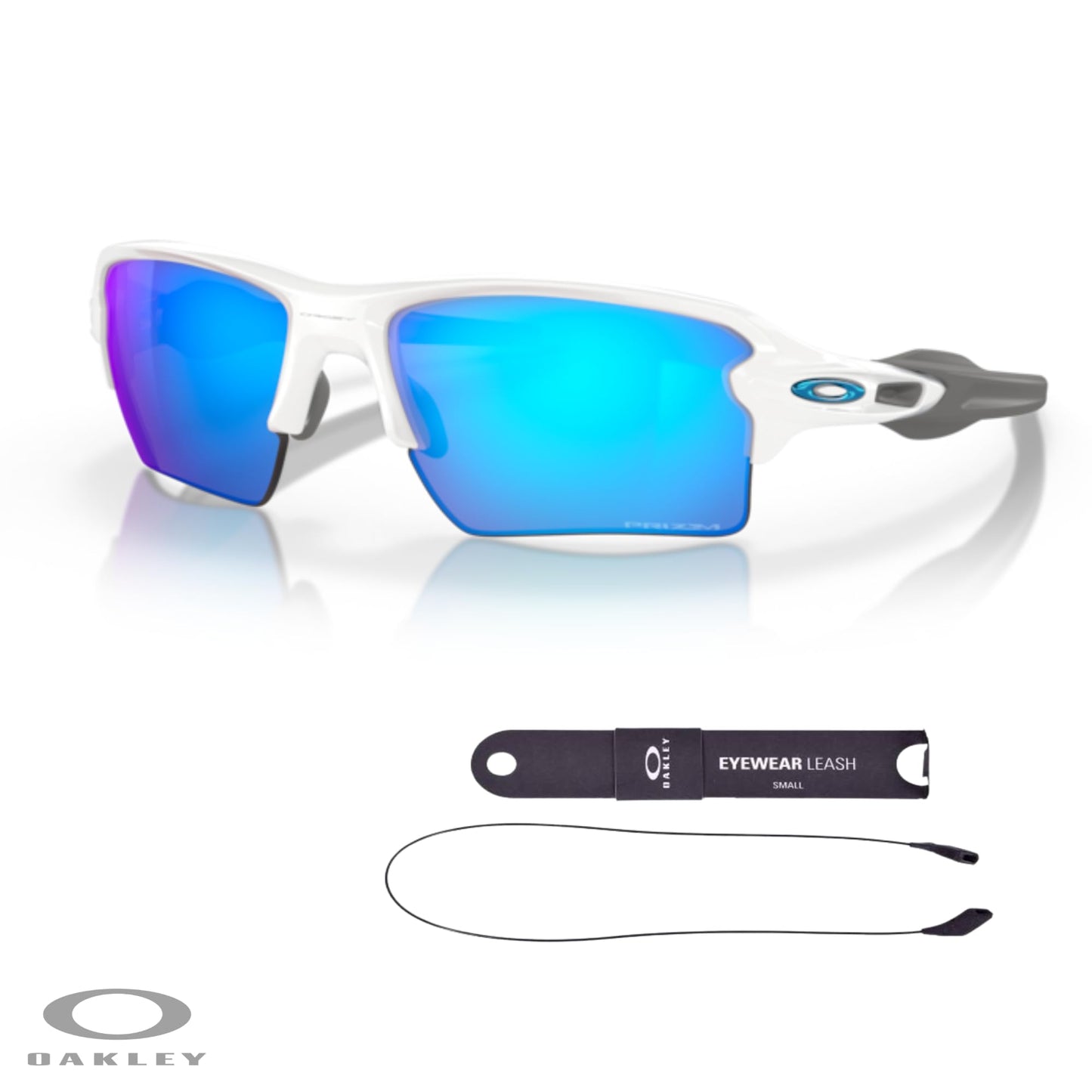 Oakley Flak 2.0 XL OO9188 Rectangle Sunglasses For Men + BUNDLE Leash + Designer iWear Care Kit - 7DAY'S