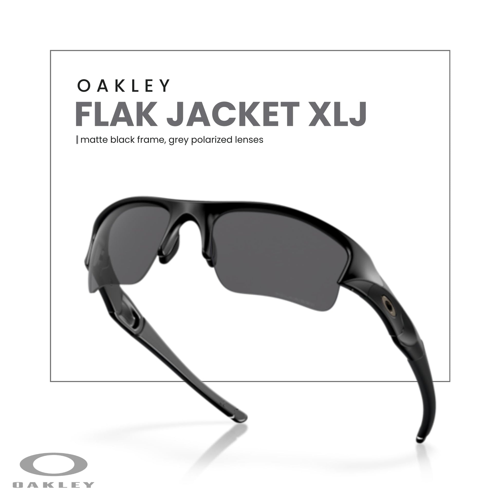 Oakley Flak Jacket XLJ OO9009 Rectangle Sunglasses for Men+ BUNDLE Leash + BUNDLE with Designer iWear Care Kit - 7DAY'S