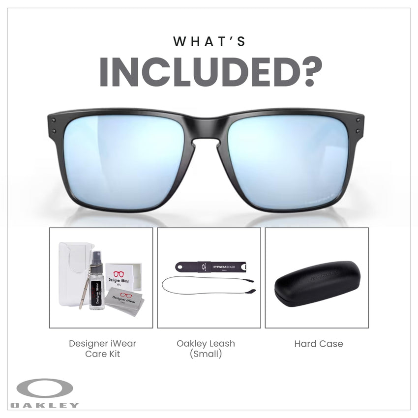 Oakley Holbrook XL OO9417 Square Sunglasses For Men+ BUNDLE Leash +Designer iWear Care Kit - 7DAY'S