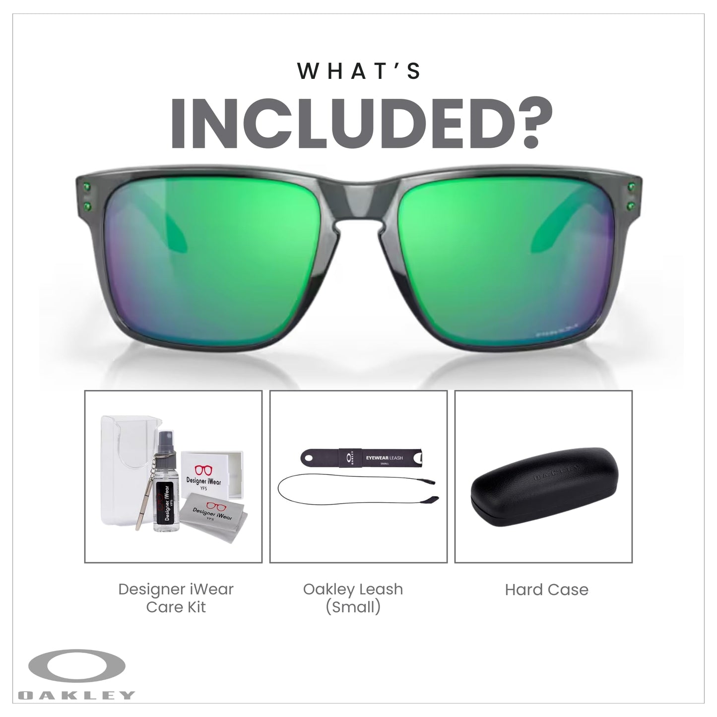 Oakley Holbrook XL OO9417 Square Sunglasses For Men+ BUNDLE Leash +Designer iWear Care Kit - 7DAY'S