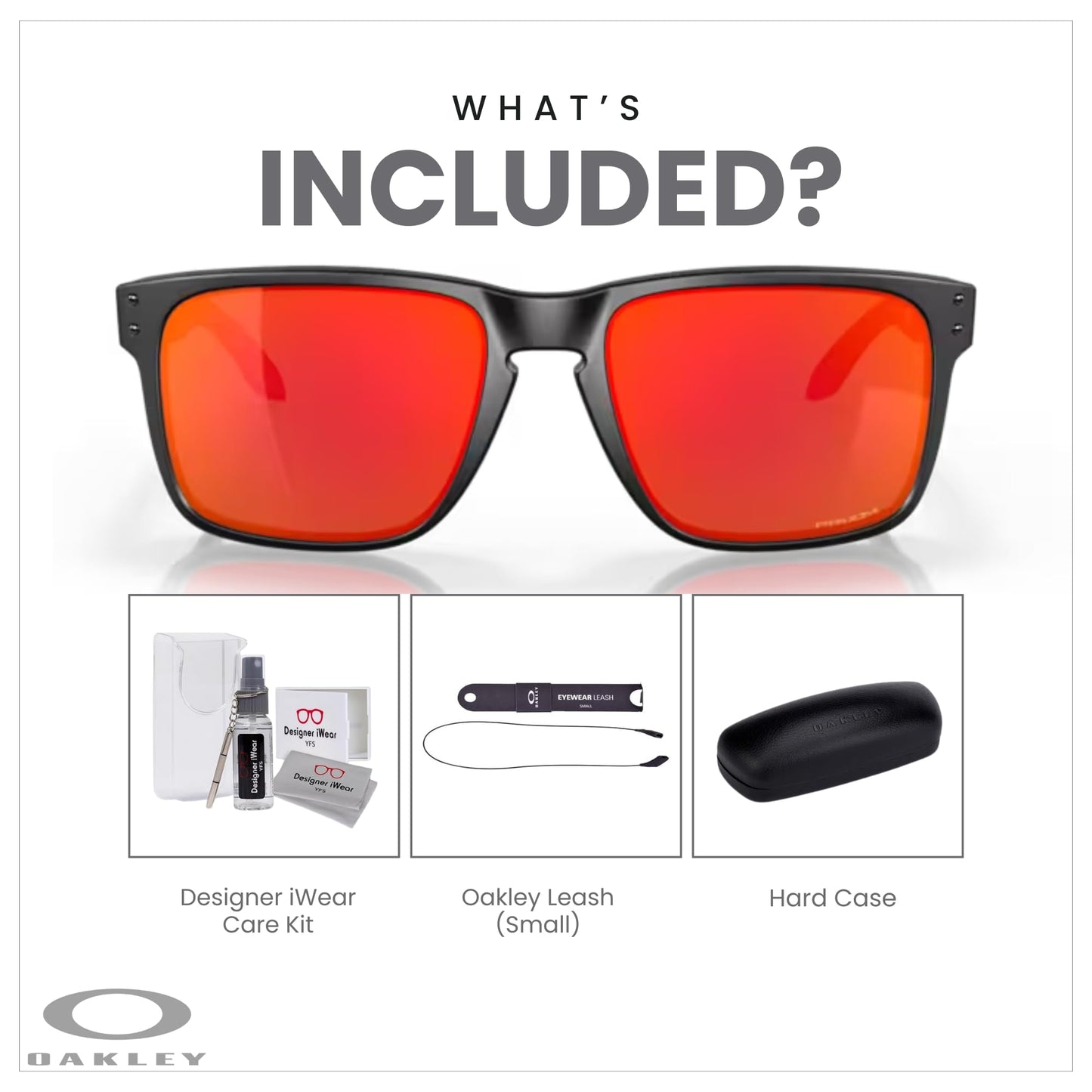 Oakley Holbrook XL OO9417 Square Sunglasses For Men+ BUNDLE Leash +Designer iWear Care Kit - 7DAY'S