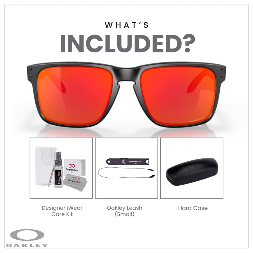 Oakley Holbrook XL OO9417 Square Sunglasses For Men+ BUNDLE Leash +Designer iWear Care Kit - 7DAY'S