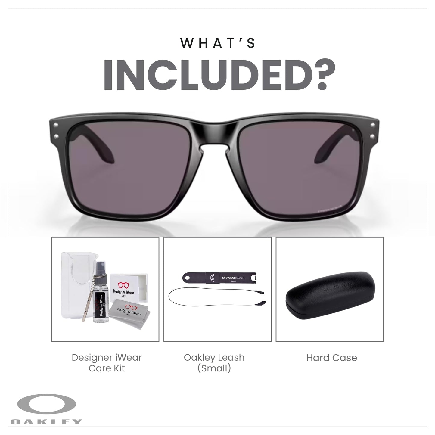 Oakley Holbrook XL OO9417 Square Sunglasses For Men+ BUNDLE Leash +Designer iWear Care Kit - 7DAY'S