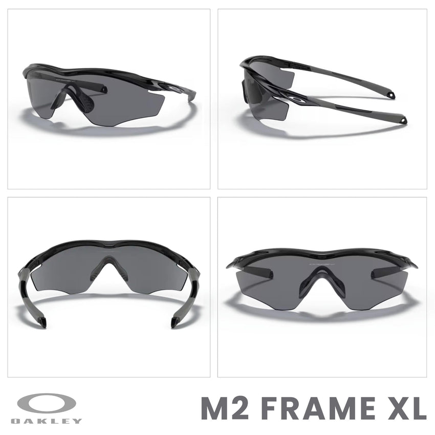 Oakley M2 Frame XL OO9343 Shield Sunglasses for Men + BUNDLE Leash +Designer iWear Care Kit - 7DAY'S