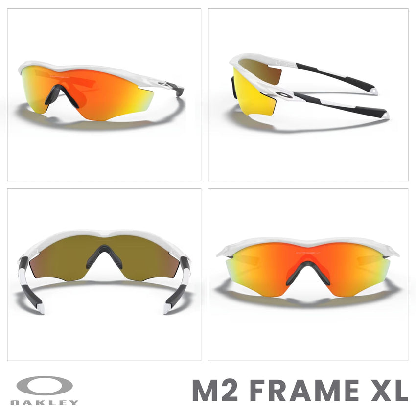 Oakley M2 Frame XL OO9343 Shield Sunglasses for Men + BUNDLE Leash +Designer iWear Care Kit - 7DAY'S