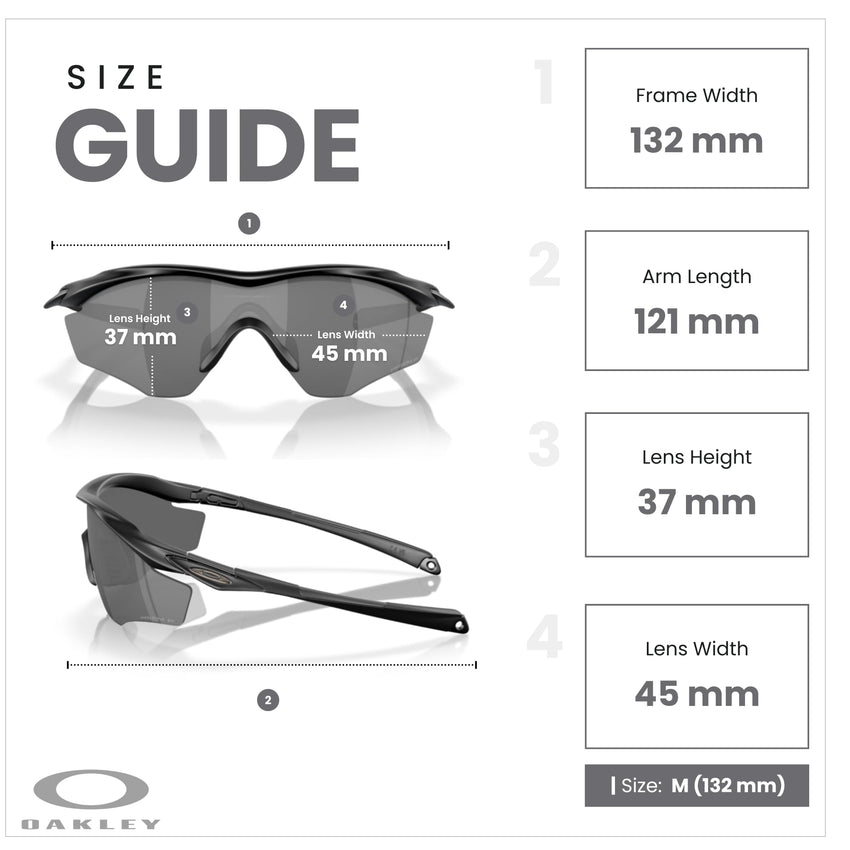 Oakley M2 Frame XL OO9343 Shield Sunglasses for Men + BUNDLE Leash +Designer iWear Care Kit - 7DAY'S