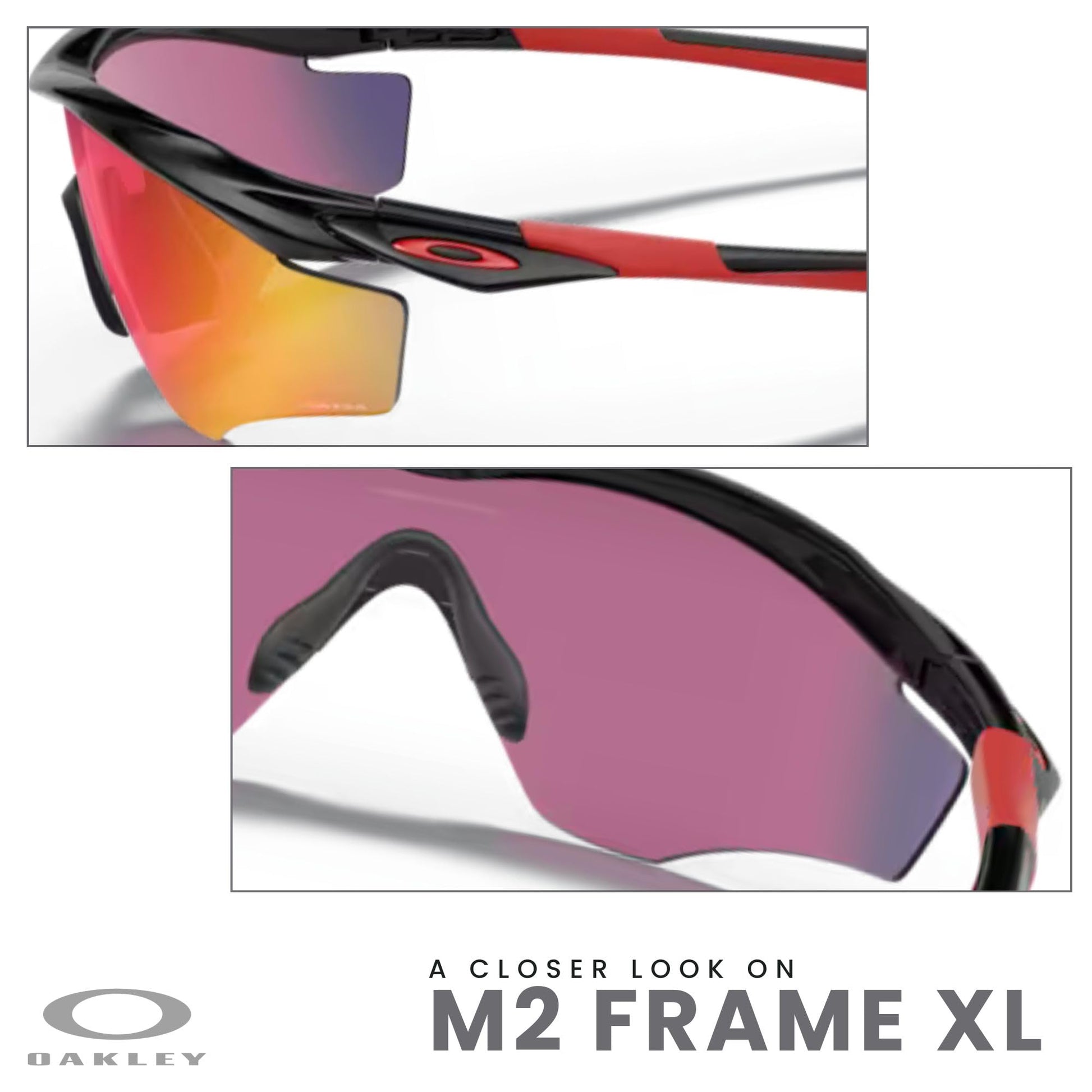 Oakley M2 Frame XL OO9343 Shield Sunglasses for Men + BUNDLE Leash +Designer iWear Care Kit - 7DAY'S
