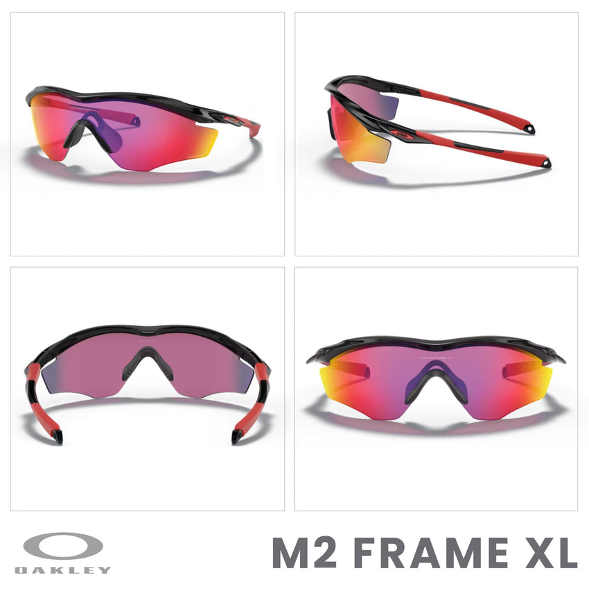Oakley M2 Frame XL OO9343 Shield Sunglasses for Men + BUNDLE Leash +Designer iWear Care Kit - 7DAY'S