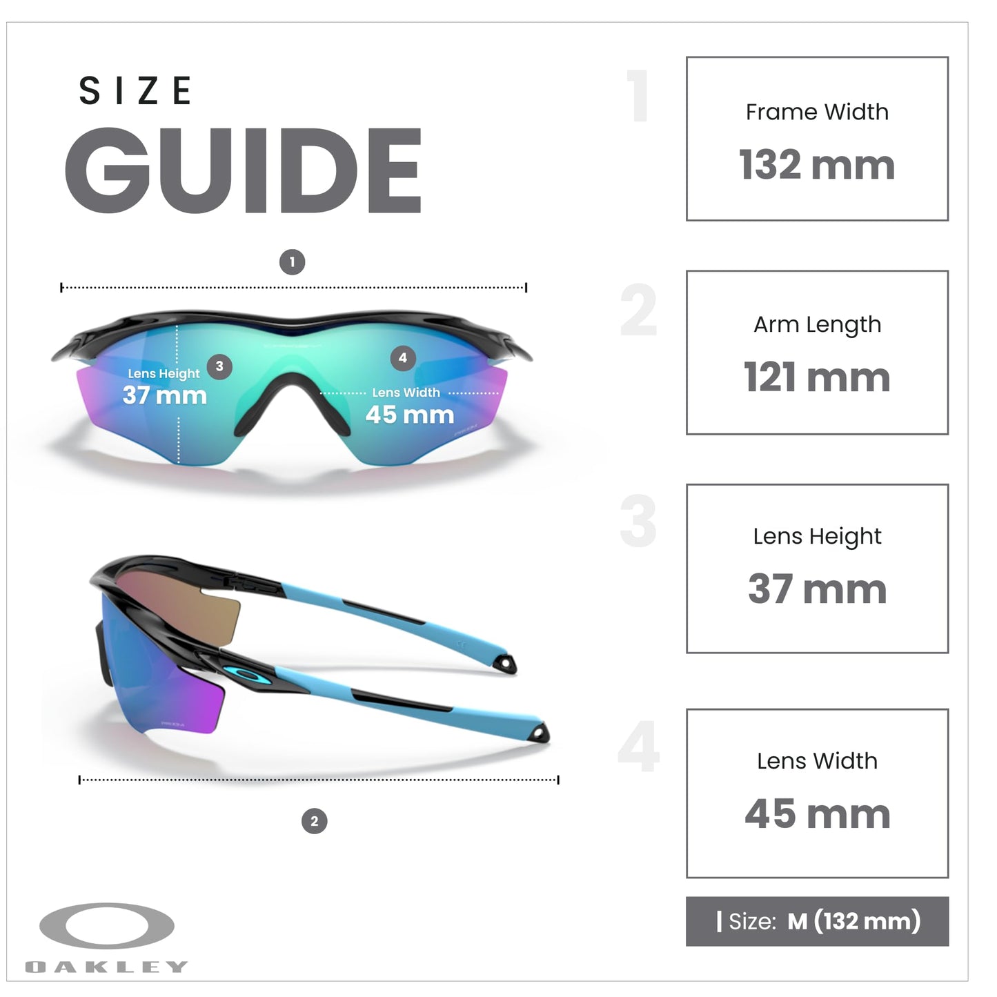 Oakley M2 Frame XL OO9343 Shield Sunglasses for Men + BUNDLE Leash +Designer iWear Care Kit - 7DAY'S
