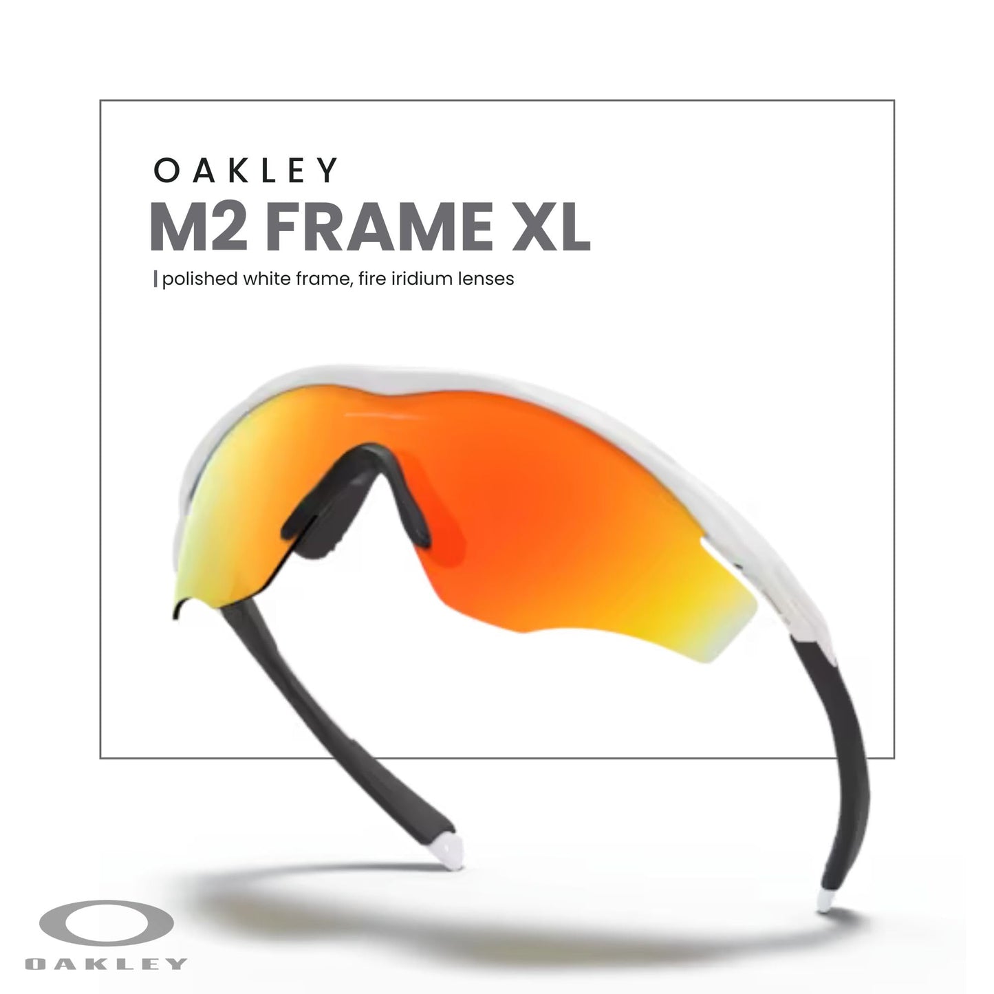 Oakley M2 Frame XL OO9343 Shield Sunglasses for Men + BUNDLE Leash +Designer iWear Care Kit - 7DAY'S