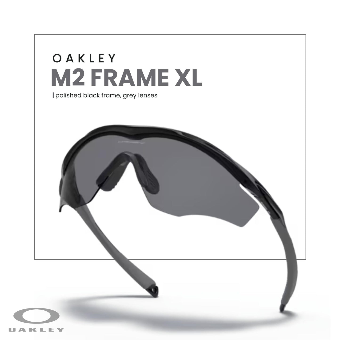 Oakley M2 Frame XL OO9343 Shield Sunglasses for Men + BUNDLE Leash +Designer iWear Care Kit - 7DAY'S