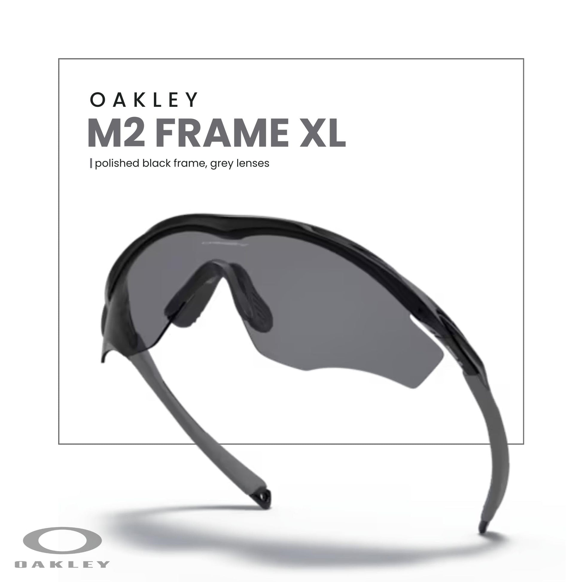 Oakley M2 Frame XL OO9343 Shield Sunglasses for Men + BUNDLE Leash +Designer iWear Care Kit - 7DAY'S