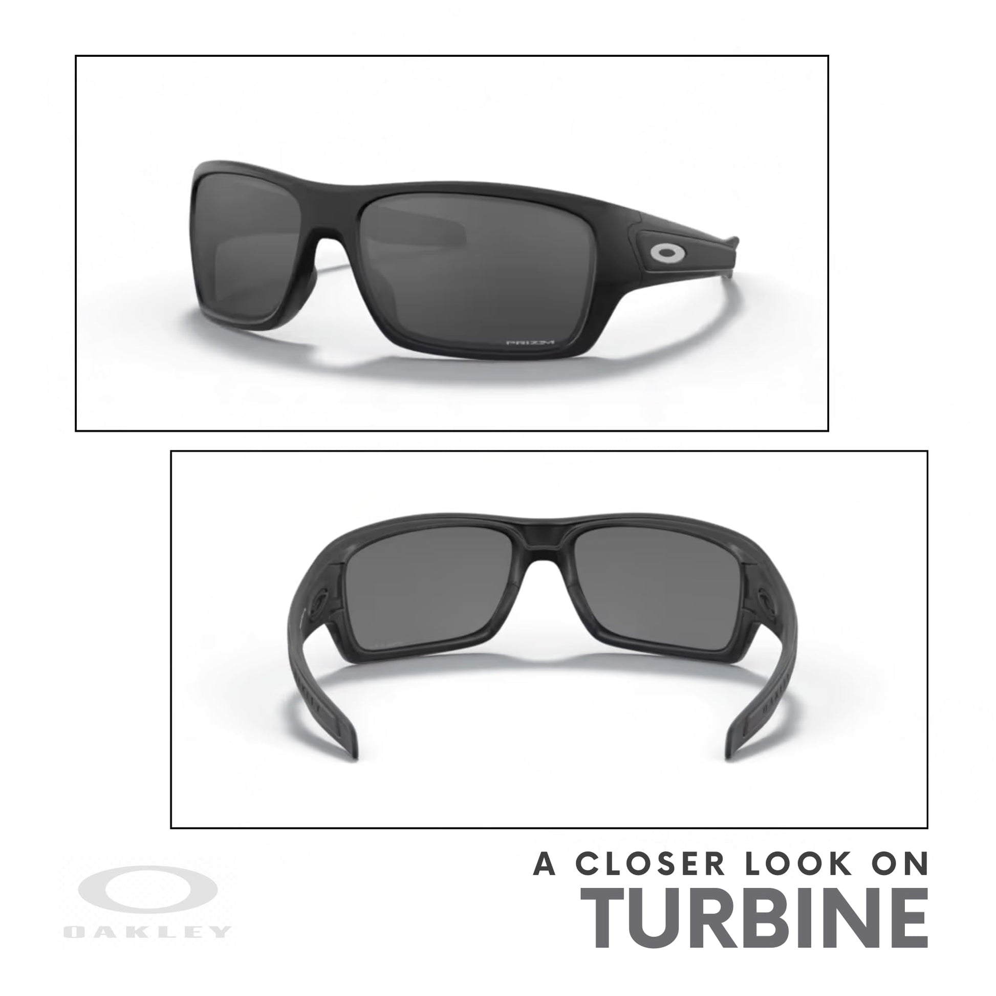 Oakley Turbine OO9263 Rectangular Sunglasses For Men+ BUNDLE Leash + BUNDLE with Designer iWear Eyewear Kit - 7DAY'S