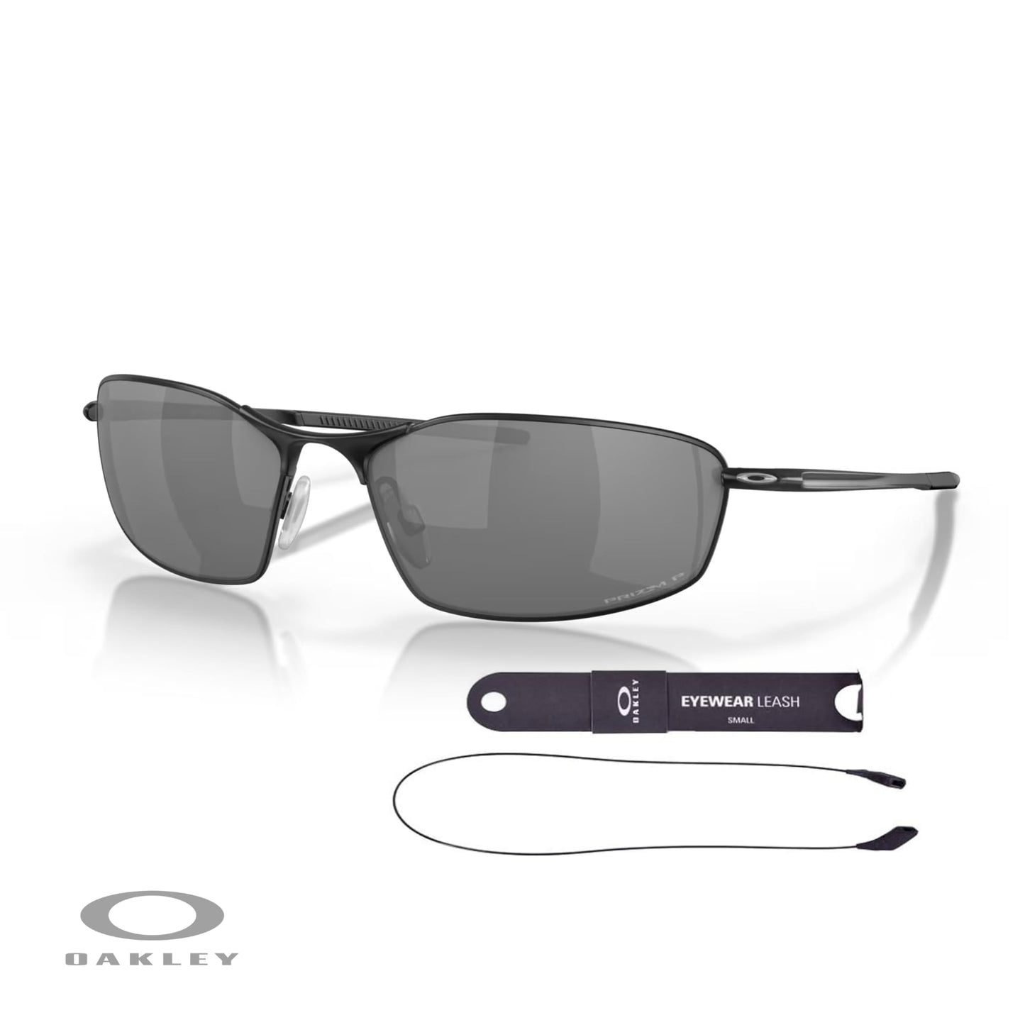 Oakley Whisker OO4141 Oval Sunglasses for Men + BUNDLE Accessory Leash + BUNDLE with Designer iWear Care Kit - 7DAY'S