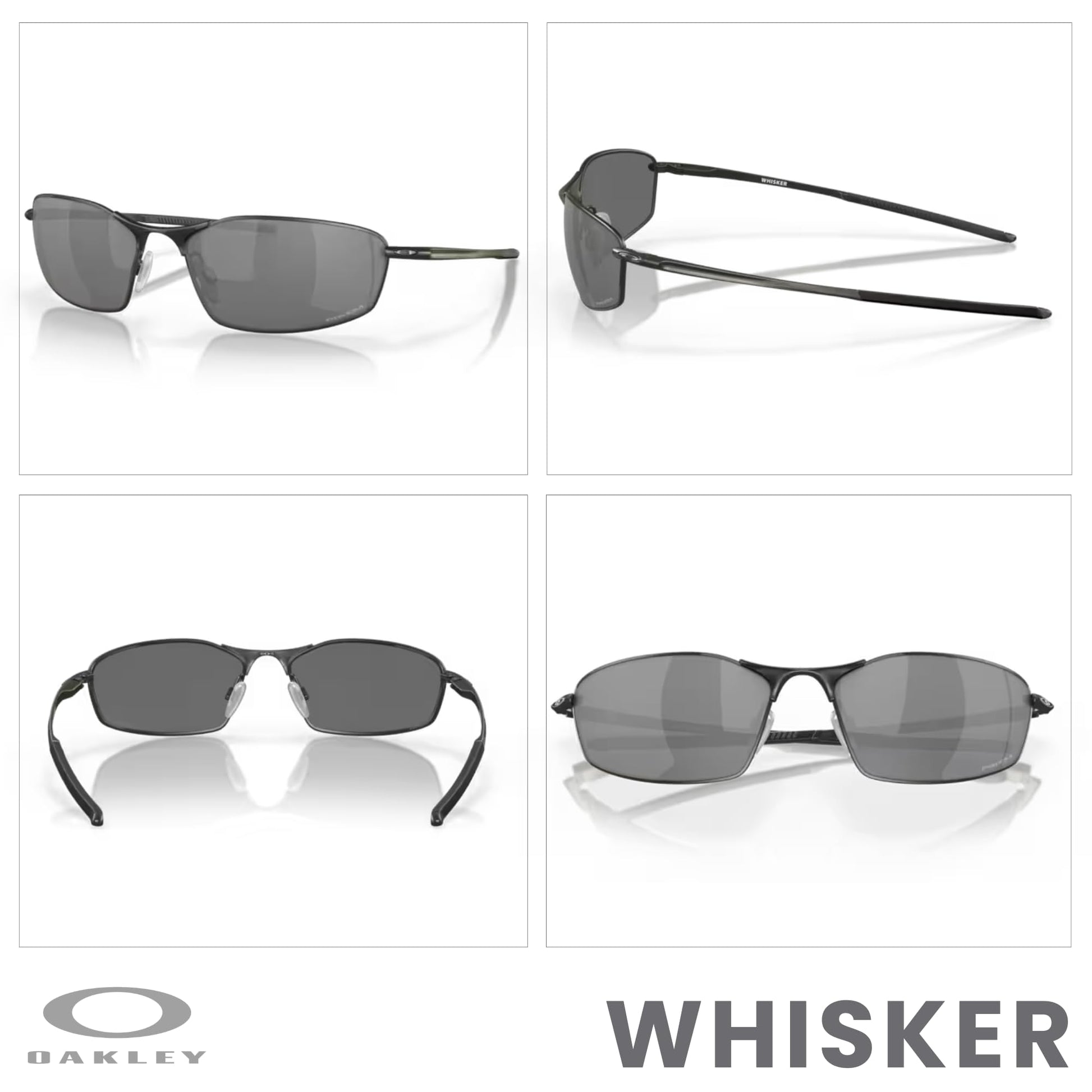 Oakley Whisker OO4141 Oval Sunglasses for Men + BUNDLE Accessory Leash + BUNDLE with Designer iWear Care Kit - 7DAY'S