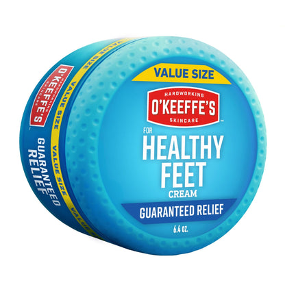 O'Keeffe's for Healthy Feet Foot Cream - 3.2 oz Jar (1 Pack) - Guaranteed Relief for Extremely Cracked, Dry Feet, Repairing Skincare, Instantly Boosts and Retains Moisture Levels - 7DAY'S