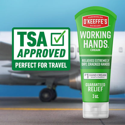 O'Keeffe's Working Hands Hand Cream for Extreme Dryness - 3 oz Tube (2 Pack) - Repairing Skincare for Cracked, Dry Hands - 7DAY'S