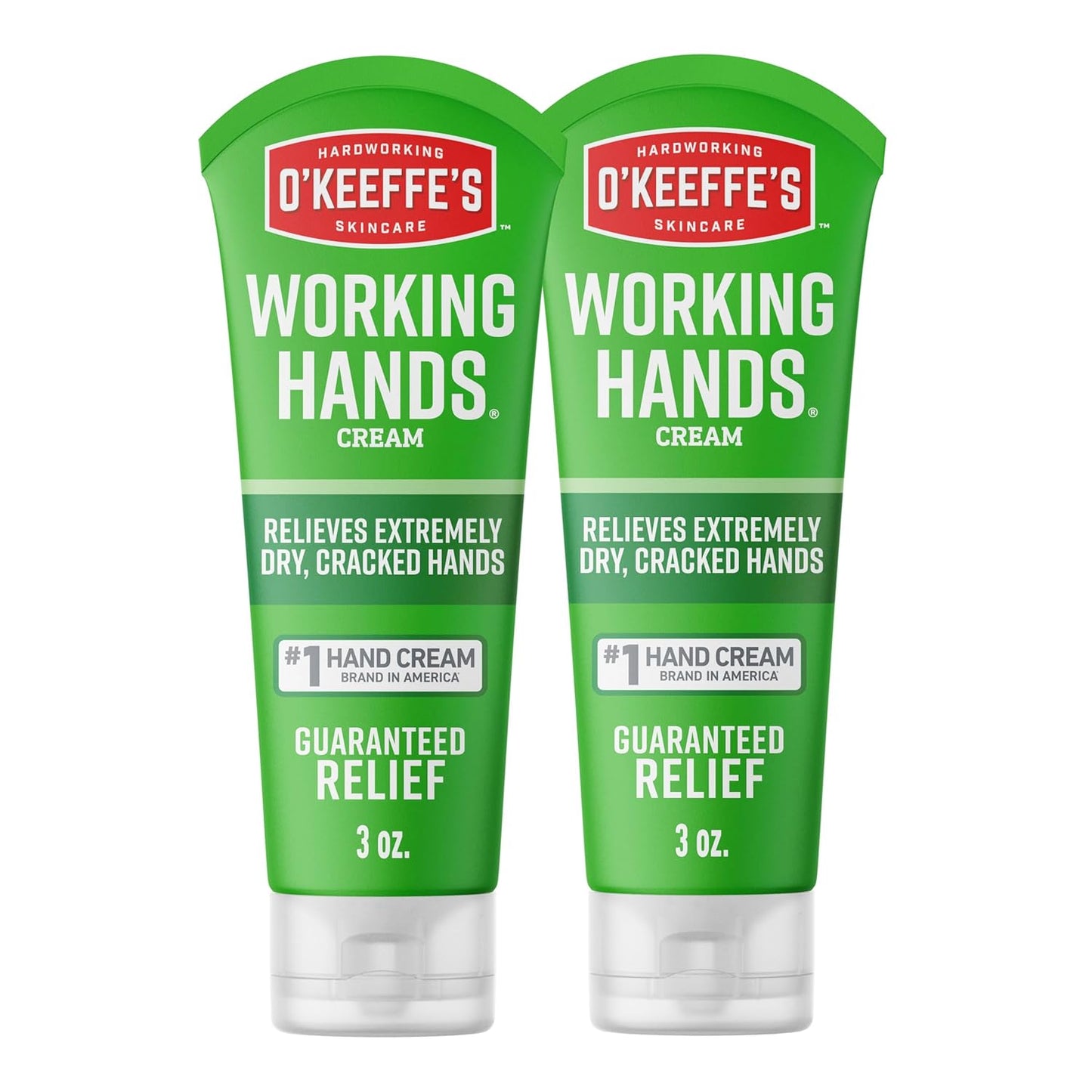 O'Keeffe's Working Hands Hand Cream for Extreme Dryness - 3 oz Tube (2 Pack) - Repairing Skincare for Cracked, Dry Hands - 7DAY'S