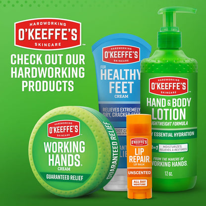 O'Keeffe's Working Hands Hand Cream for Extreme Dryness - 3.4 oz Jar (1 Pack) - Repairing Skincare for Cracked, Dry Hands - 7DAY'S