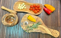 Olive Wood Rustic Mortar and Pestle - 7DAY'S