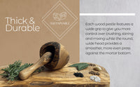 Olive Wood Rustic Mortar and Pestle - 7DAY'S