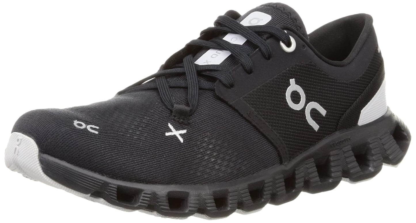 On Women's Cloud X 3 Sneakers, White/Black, 9 Medium US - 7DAY'S
