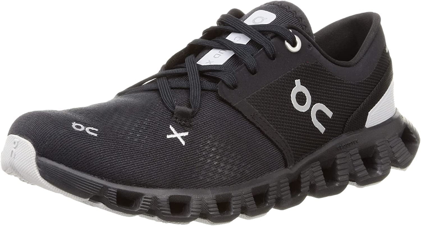On Women's Cloud X 3 Sneakers, White/Black, 9 Medium US - 7DAY'S