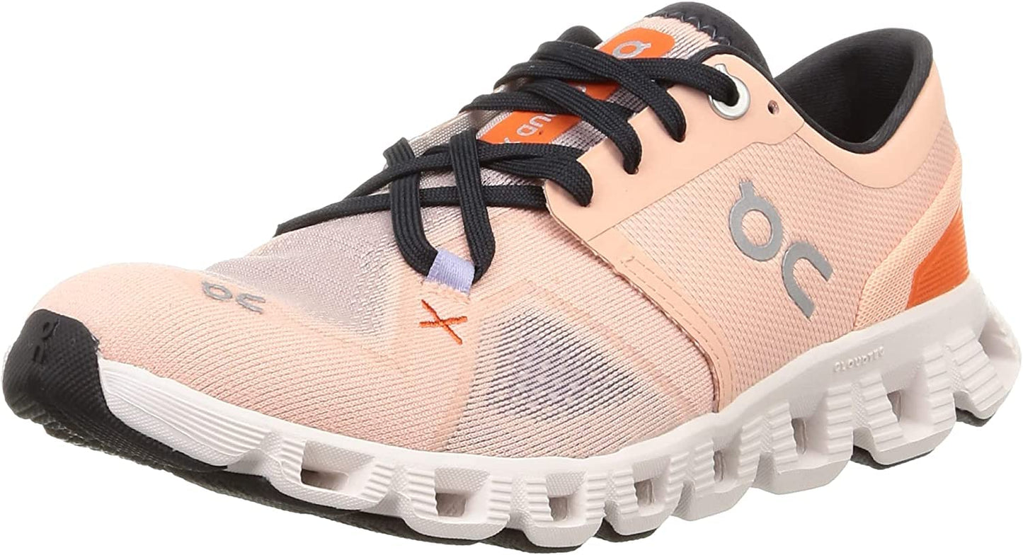 On Women's Cloud X 3 Sneakers, White/Black, 9 Medium US - 7DAY'S