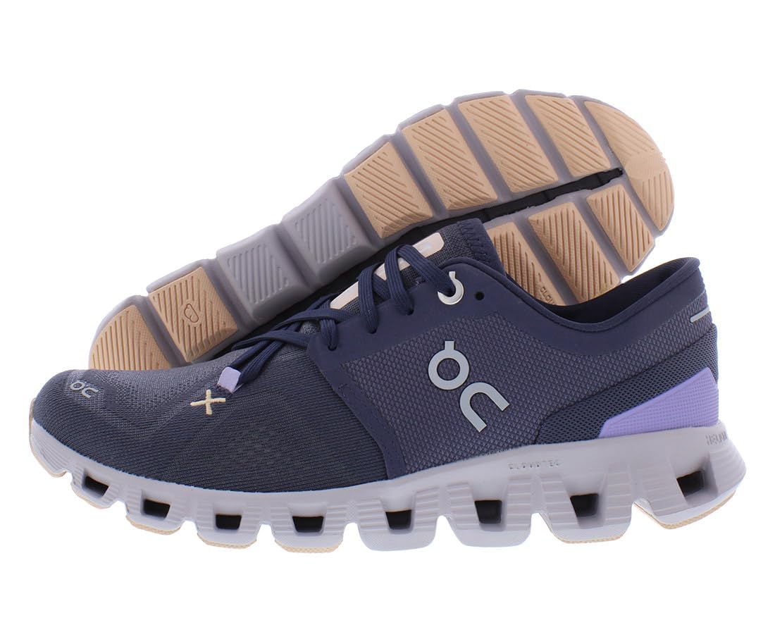 On Women's Cloud X 3 Sneakers, White/Black, 9 Medium US - 7DAY'S