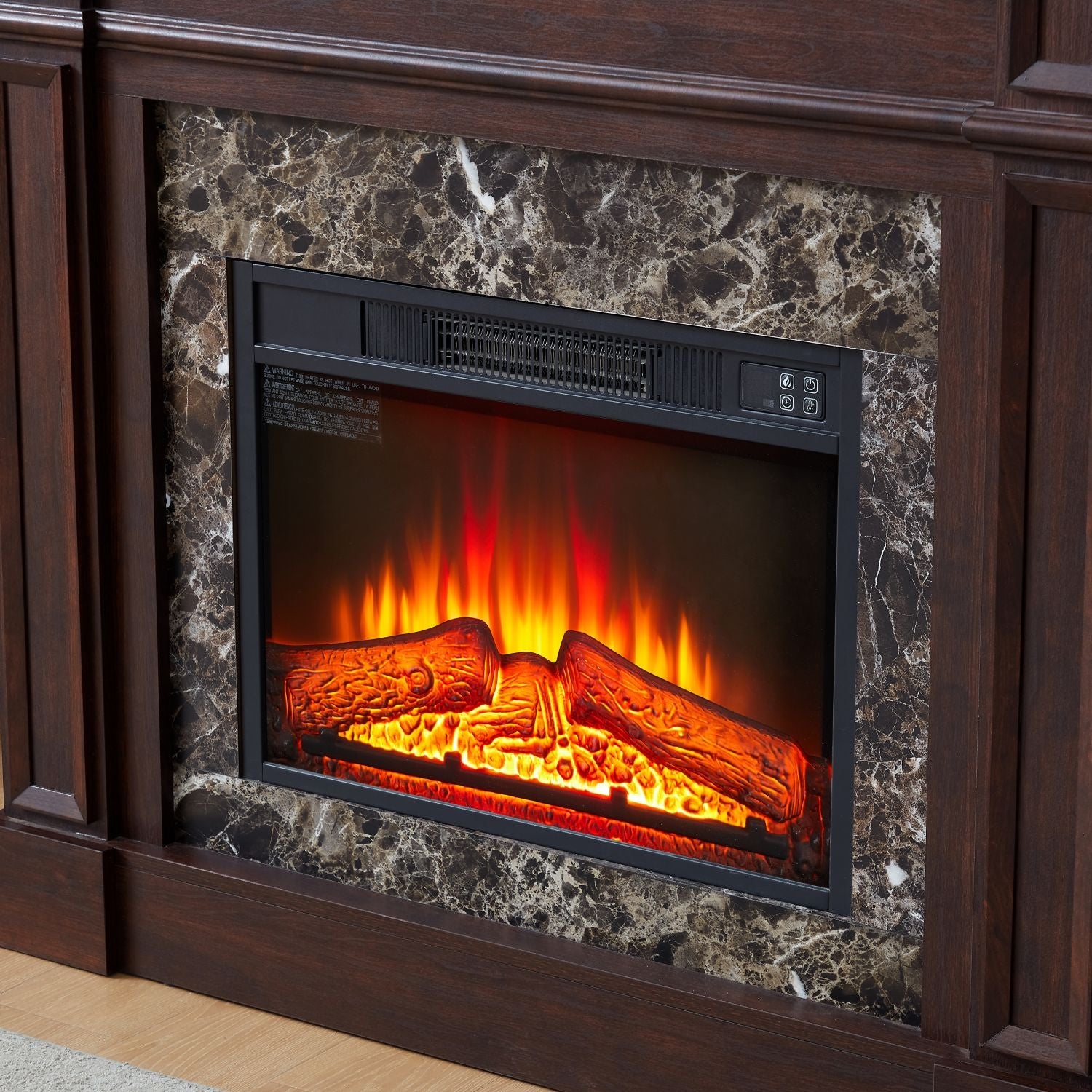 Only Mantel (NOT INCLUDED 23" FIREPLACE) - Cherry, 45.6"W*11.8"D*40"H - 7DAY'S
