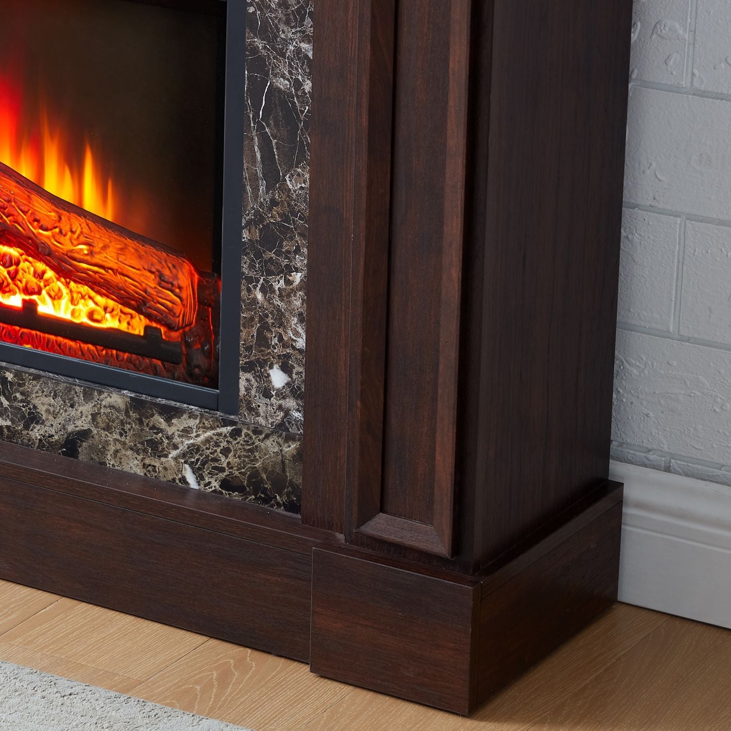 Only Mantel (NOT INCLUDED 23" FIREPLACE) - Cherry, 45.6"W*11.8"D*40"H - 7DAY'S
