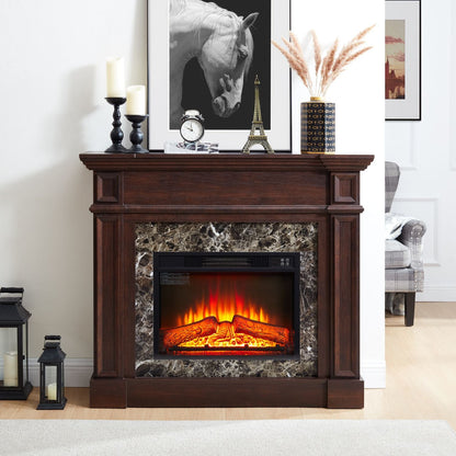 Only Mantel (NOT INCLUDED 23" FIREPLACE) - Cherry, 45.6"W*11.8"D*40"H - 7DAY'S