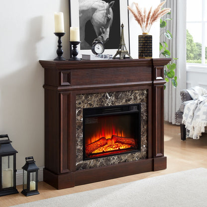 Only Mantel (NOT INCLUDED 23" FIREPLACE) - Cherry, 45.6"W*11.8"D*40"H - 7DAY'S