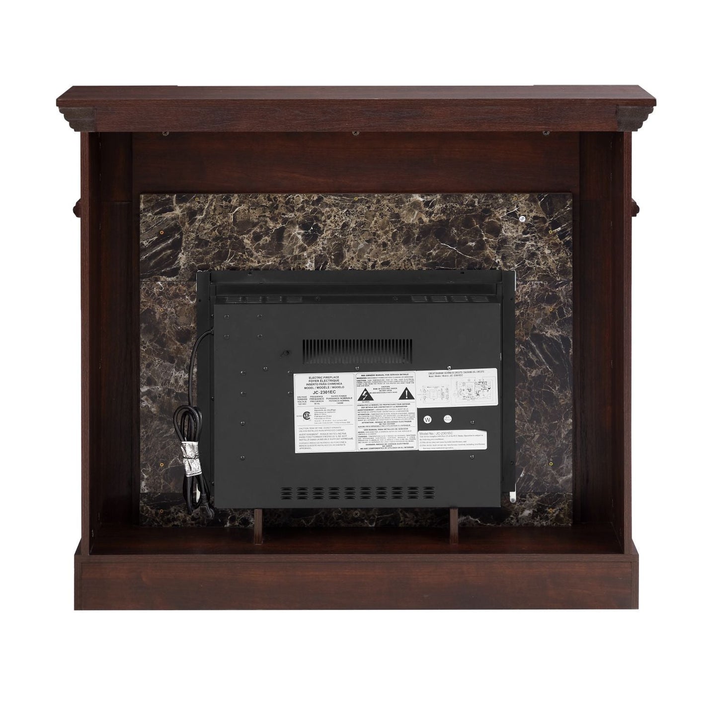 Only Mantel (NOT INCLUDED 23" FIREPLACE) - Cherry, 45.6"W*11.8"D*40"H - 7DAY'S
