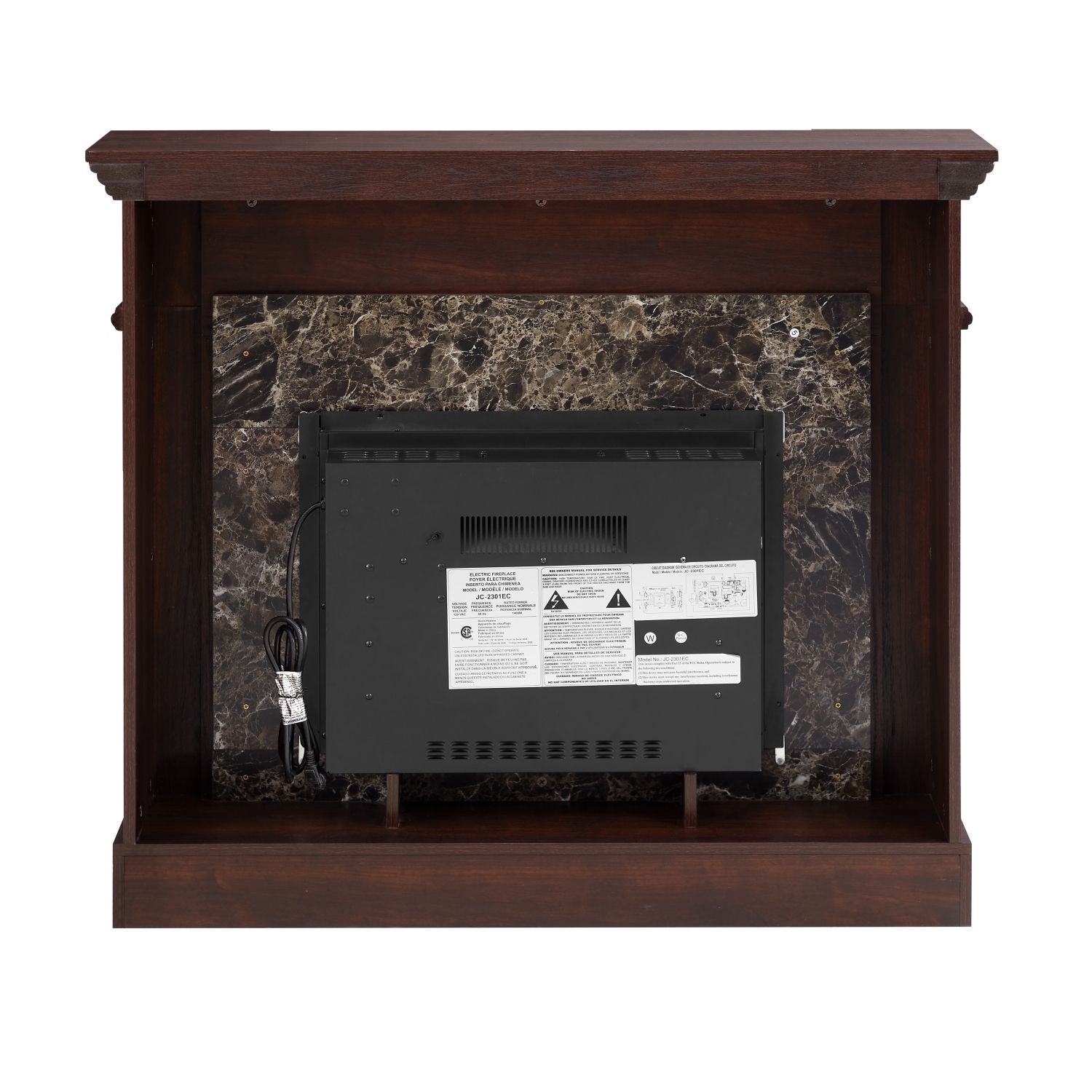 Only Mantel (NOT INCLUDED 23" FIREPLACE) - Cherry, 45.6"W*11.8"D*40"H - 7DAY'S
