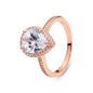 Original 925 Sterling Silver Rings For Women Love Heart Crown Crystals Rose Gold Engagement Wedding Stacking Ring Jewelry Gift - 7DAY'S