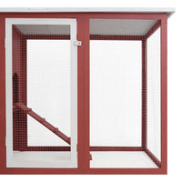 Outdoor Chicken Cage Hen House with 1 Egg Cage Red Wood - 7DAY'S