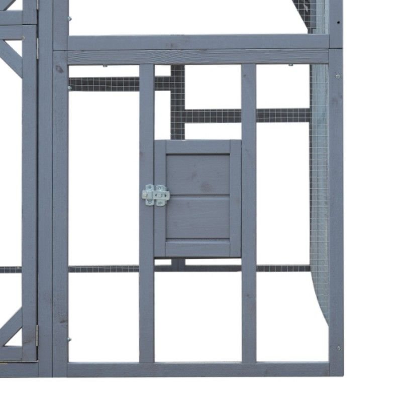 Outdoor Chicken Coop Enclosures 110" Large Kitten Playpen ,Upgrade Waterproof Cover - GREY - 7DAY'S