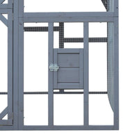 Outdoor Chicken Coop Enclosures 110" Large Kitten Playpen ,Upgrade Waterproof Cover - GREY - 7DAY'S