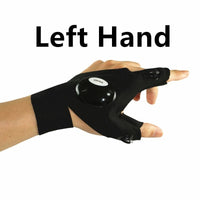 Outdoor Fishing Magic Strap Fingerless Gloves LED Flashlight Torch Cover Survival Camping Hiking Cycling Rescue Tool Gloves - 7DAY'S