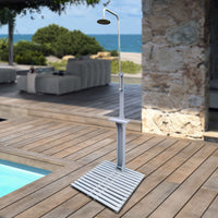 Outdoor Garden Pool Shower with Chassis Board, for Swimming Pool, Patio, Terrace, Garden, Wood - 7DAY'S