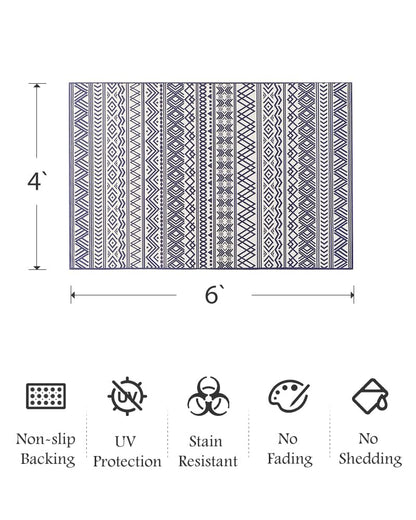 Outdoor Rug Carpet 5x8 ft, Flatweave Textured Outdoor Patio Rug Non Slip Indoor Outdoor Rugs with Rubber Particles Backing Boho Outdoor Area Rug for Patio Deck Front Porch Backyard Balcony - 7DAY'S